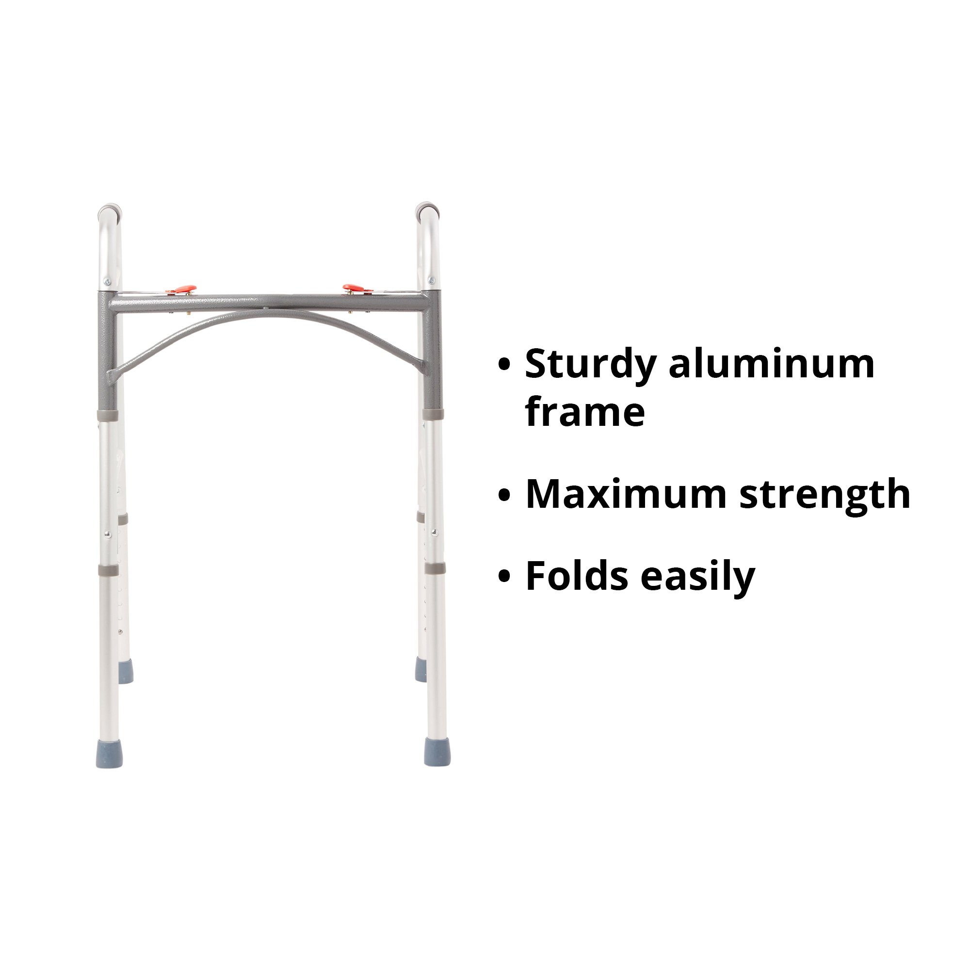 McKesson Aluminum Folding Walker, 32 – 39 Inch Height - Image 5
