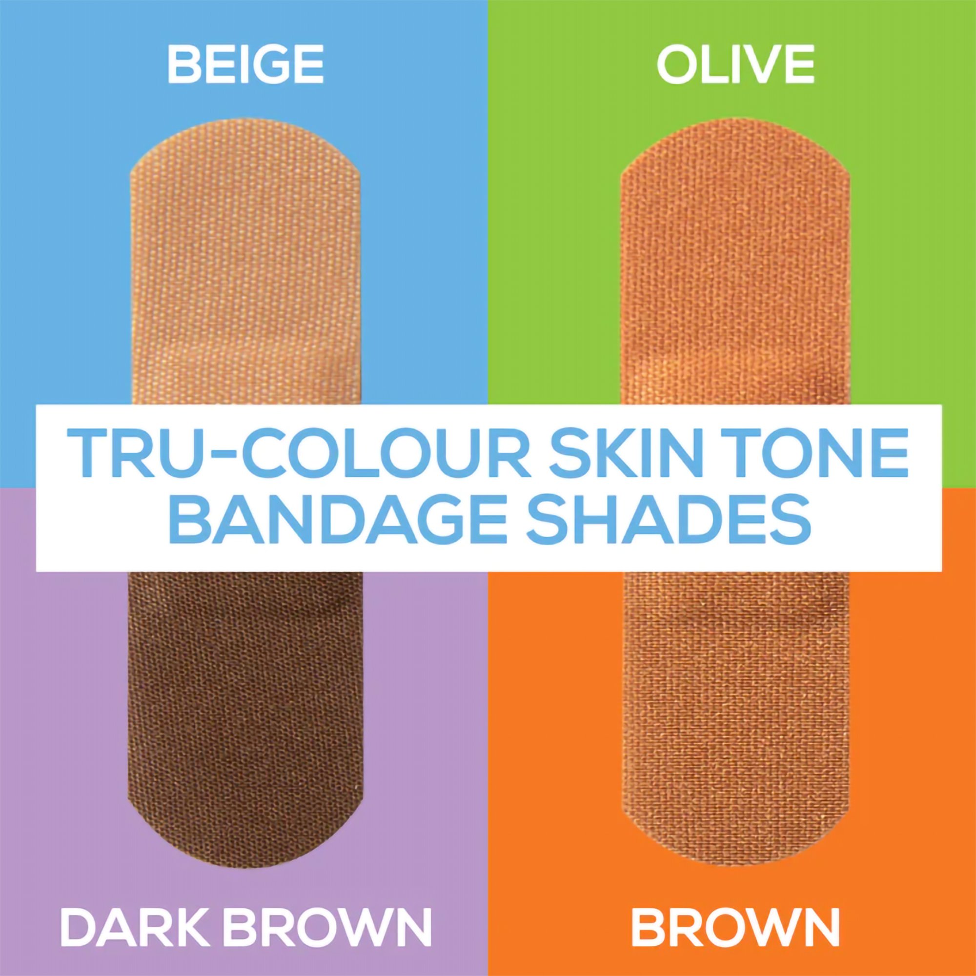 Tru-Colour Skin Tone Bandages Variety Pack, Latex-Free Adhesive Bandage - Image 5