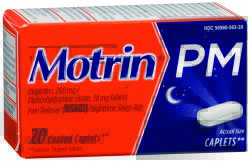 Motrin® PM Ibuprofen / Diphenhydramine Night Time Pain Relief