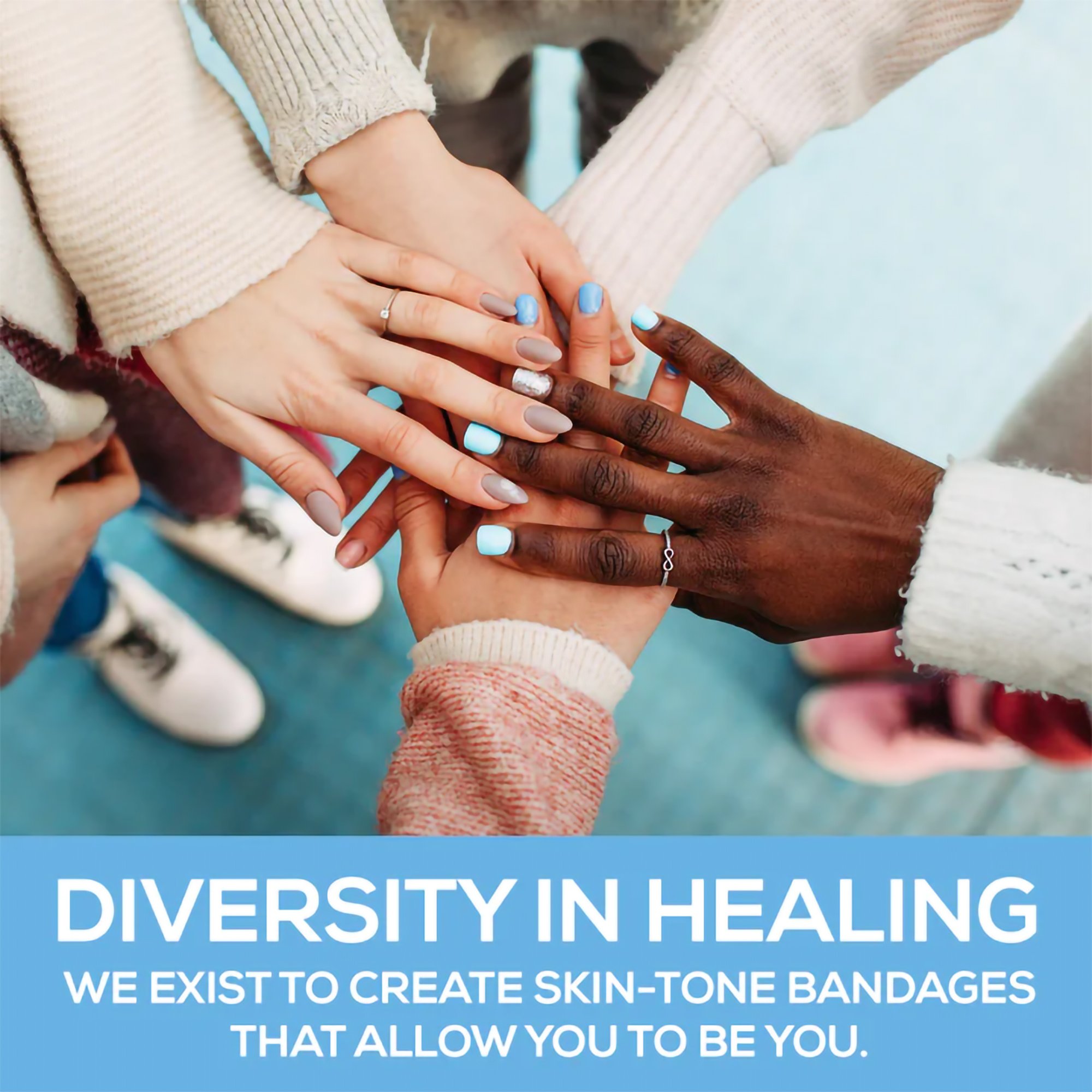 Tru-Colour Skin Tone Bandages Variety Pack, Latex-Free Adhesive Bandage - Image 6