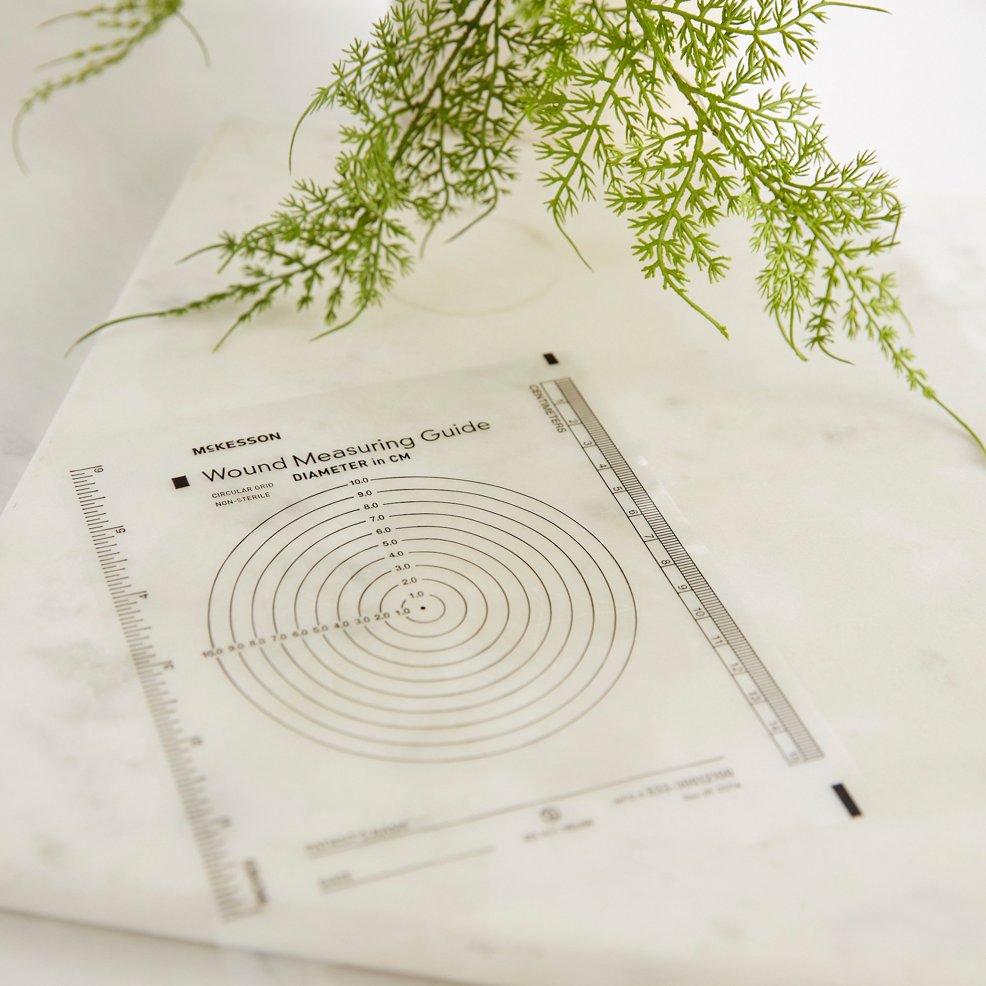 McKesson Nonsterile Plastic Wound Measuring Guide, 5 x 7 Inch - Image 3