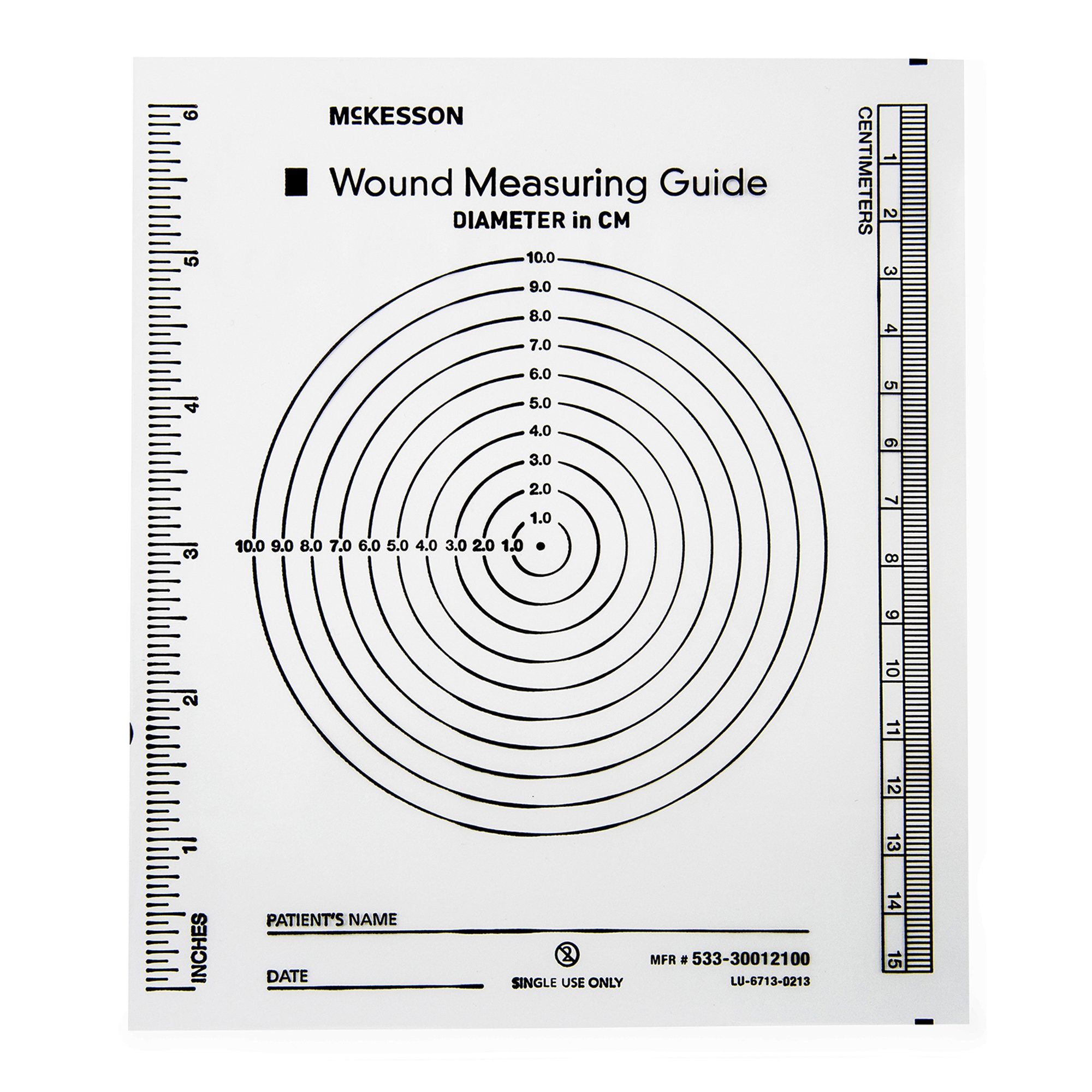 McKesson Nonsterile Plastic Wound Measuring Guide, 5 x 7 Inch - Image 5
