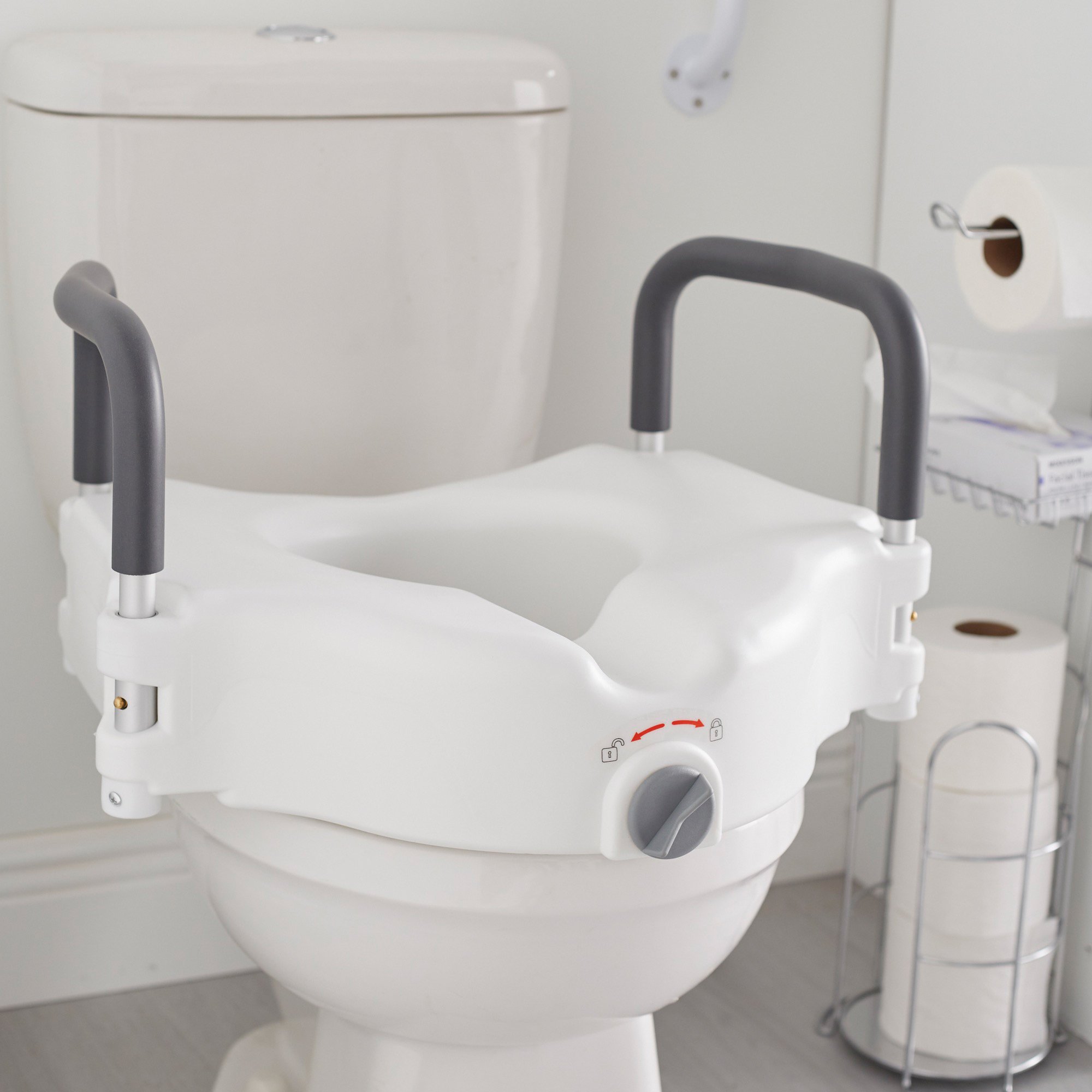 McKesson Raised Toilet Seat, 5-Inch Height, White - Image 6