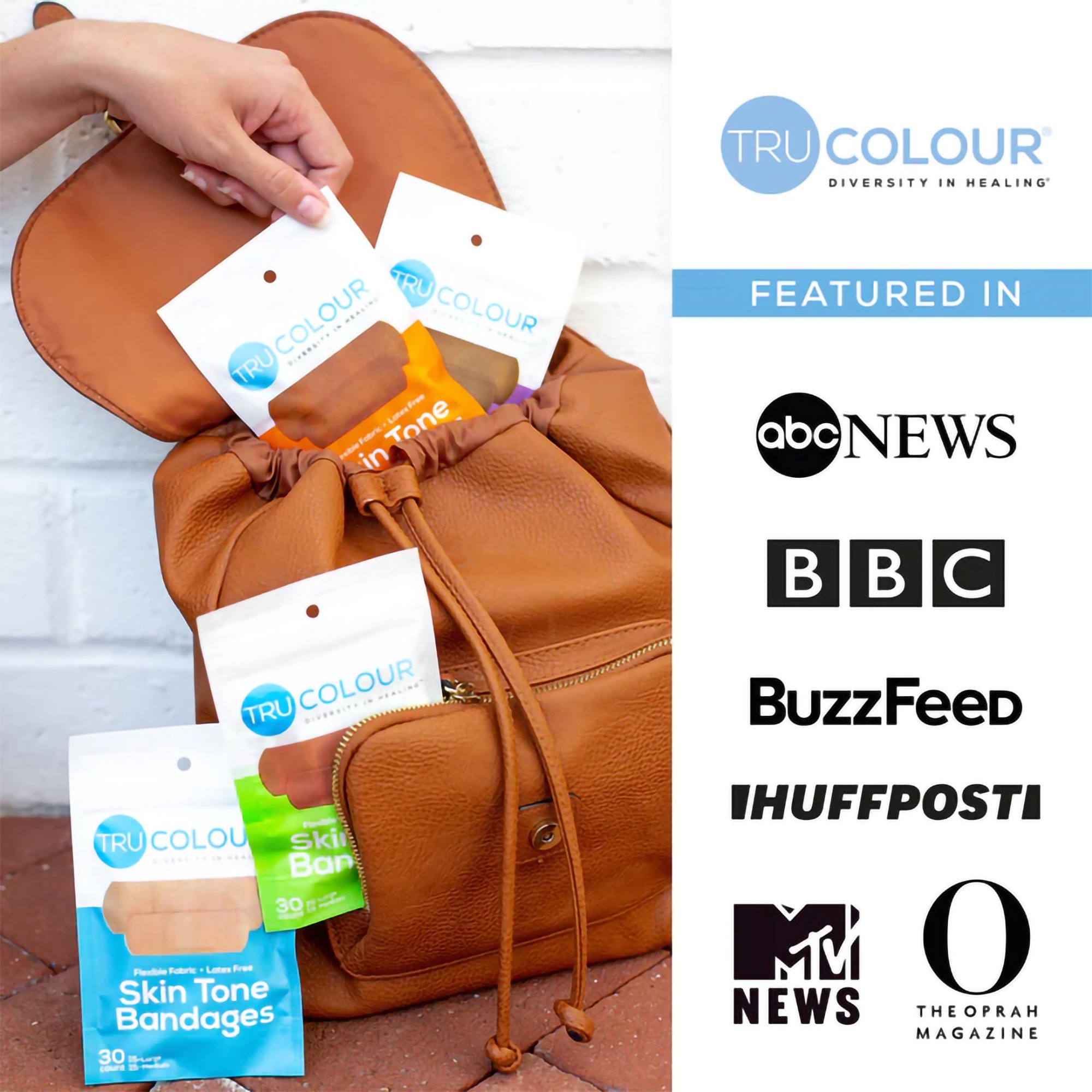Tru-Colour Skin Tone Bandages Variety Pack, Latex-Free Adhesive Bandage - Image 8