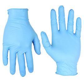 8888 House Brand Nitrile Exam Gloves: Small, 300/Bx. Blue, Non-Sterile
