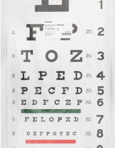 16543 Eye Chart 20 Foot Distance Acuity Test Each/1