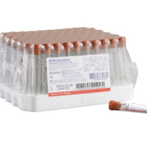 83657 Plastic Red Serum Tube with Conventional Closure, 16 x 100 mm Size, 10 mL Volume Box of 100