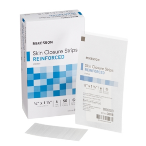 1028 Skin Closure Strip 1/4 X 1-1/2 Inch Nonwoven Material Reinforced Strip White