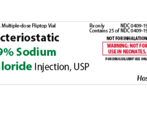 448856 Pfizer Injection Bacteriostatic Solution Sod Cl.9% 30mL 25/Bx