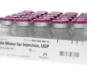 Sterile Water for Injection, Preservative Free Injection 10 mL Box of 25