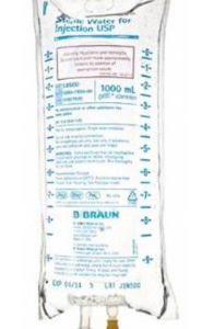 L8500 Sterile Water for Injection USP, 1000 mL Case of 12