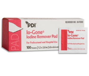 B47000 Iodine Removal Prep Pad Individual Packet Alcohol Scent 100 Count