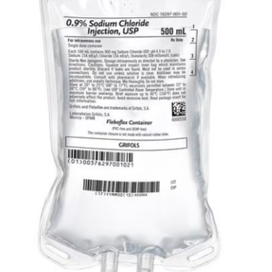 729620 ICU Grifols IV Injection Solution Sodium Chloride 0.9% 500mL Bag 20 EA/CS