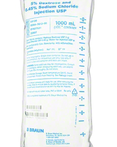 L6120 5% Dextrose and 0.45% Sodium Chloride Injection USP, 1000 mL