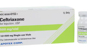 60505615201 Ceftriaxone Sodium Injection 500mg/vl Powder SDV 10/Package