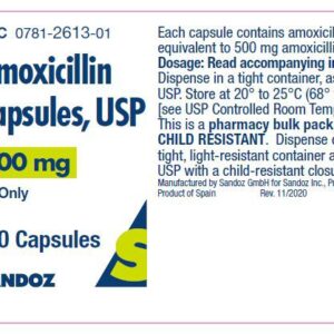 Amoxicillin 500mg Capsule - Bottle of 100