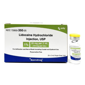 Lidocaine HCl 1%  in 2mL Vial - Pack of 25