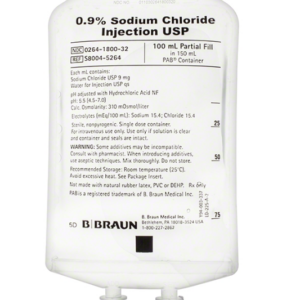 S8004-5264 0.9% Sodium Chloride Injection USP, 100 mL Fill in 150 mL PAB® Container