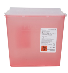 49215 Sharps Container Prevent Translucent Red Base 9-1/4 H X 10 W X 6 D Inch Horizontal Entry 2 Gallon