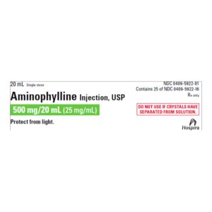 Aminophylline 25mg/mL for Injection in 20mL Vial EACH 1