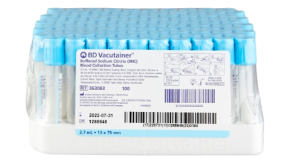 363083 BD Vacutainer Plus Venous Blood Collection Tube Sodium Citrate Additive 2.7 mL BD Hemogard Closure Plastic Tube Box of 100