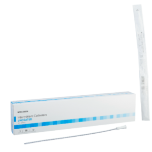 1020811 Urethral Catheter Straight Tip Uncoated PVC 12 Fr. 16 Inch Box of 30