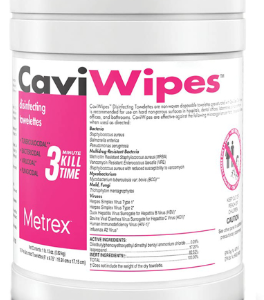 CaviWipes Towelettes Each 1 (Large: 6″ x 6.75″) 160/Can