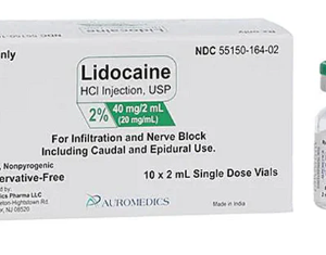 Lidocaine Hydrochloride Injection 2%, 20mg/ml, 2ml SDV, 10/bx