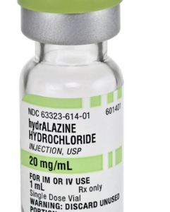 Hydralazine Hydrochloride 20mg/ml, 1ml SDV Each1