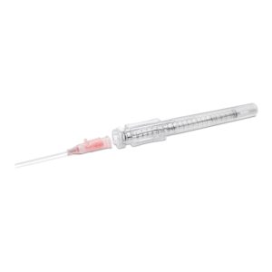 Peripheral IV Catheter Prevent R 20 Gauge 1 Inch Polyurethane Straight Hub Blood Control Push Button Safety Box of 50