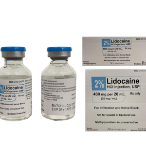 Lidocaine 2%, 20mg/ml Injection - 20mL Vial Each 1