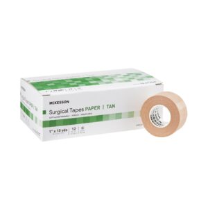 Medical Tape Tan 1 Inch X 10 Yard Paper NonSterile Box of 12