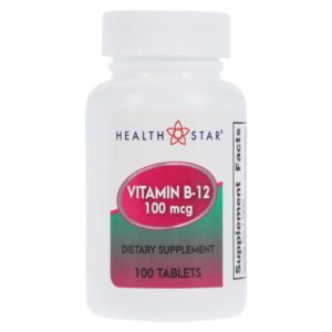 Vitamin B-12 Adult Tablets 100mcg Bottle of 100