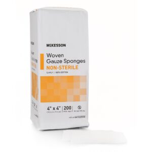 Gauze Sponge 4 X 4 Inch 12-Ply NonSterile 200 per Pack