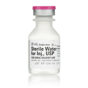 Sterile Water Injection 20mL Vial Box of 25