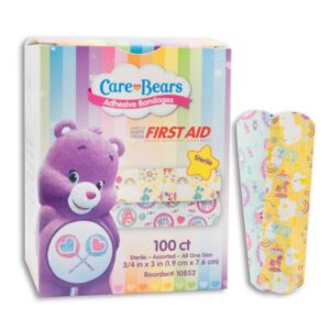 Adhesive Strip Stat Strip Plastic Kid Design (Care Bears) 3/4 X 3 Inch Sterile Box of 100