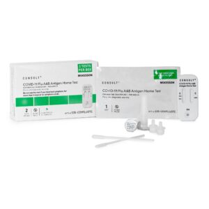 Respiratory Test Kit COVID-19 / Flu A&B Antigen Home Test (OTC)  CLIA Waived Box of 2 tests