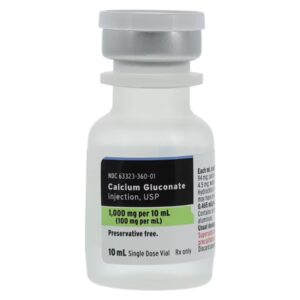 Calcium Gluconate Injection 100mg/mL SDV 10mL Each 1