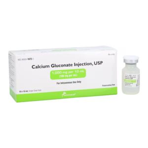 Calcium Gluconate Injection 100mg/mL SDV 10mL Box of 10