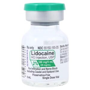 Lidocaine HCl Injection 2% Preservative Free SDV 5mL Each 1