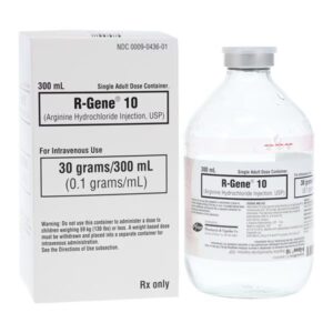 Arginine hydrochloride R-Gene 10 Injection 0.1g/mL Vial 300mL Each 1