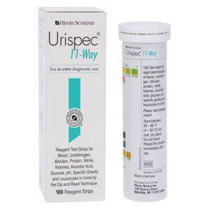 Henry Schein Urispec Urinalysis Test Strip 11 Way Bottle of 100
