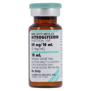Nitroglycerin Injection 5mg/mL SDV 10mL Each 1