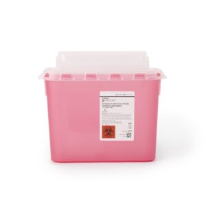 Sharps Container Red Base 11 H X 12 W X 4-3/4 D Inch Horizontal Entry 1.35 Gallon Case of 20