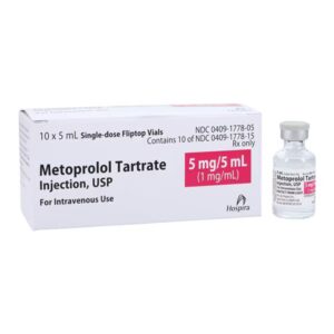 Metoprolol Tartrate Injection 1mg/mL SDV 5mL 10/Package
